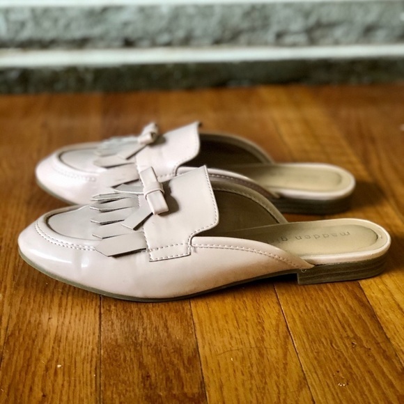 Madden girl patent leather fringed mules pink - Picture 3 of 11